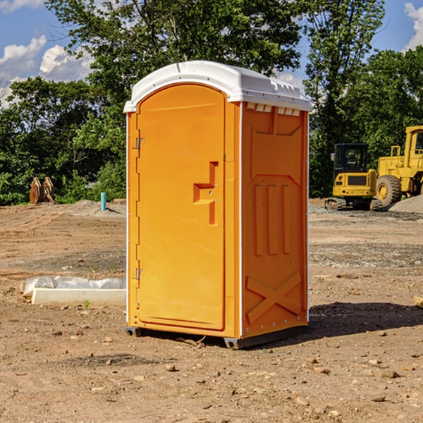 how often are the portable restrooms cleaned and serviced during a rental period in Nevada IA